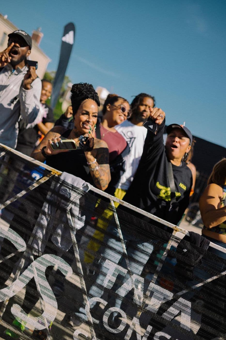 Crowd at the barricade